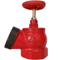 Клапан пожарный чугун угловой 125гр КПЧ 50-1 Ду 50 1,6 МПа муфта-цапка Апогей