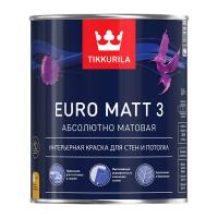 Краска в/д для стен и потолков EURO MATT 3 A (0,9 л)